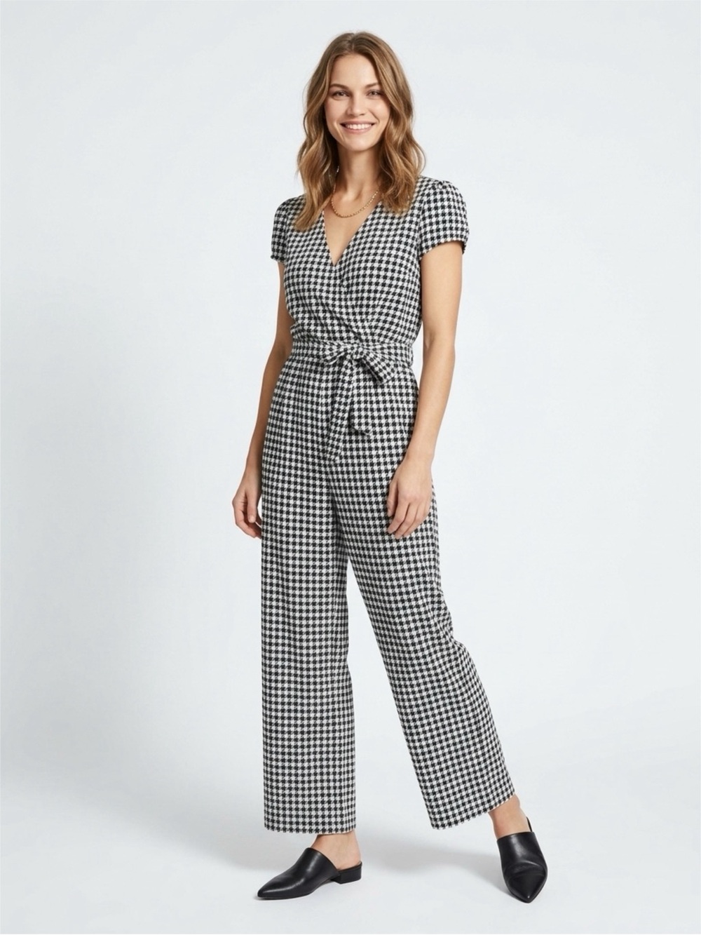 Lularoe Karen Herringbone black& White Xl Jumpsuit